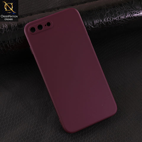 iPhone 8 Plus / 7 Plus Cover - Dark Red - ONation Silica Gel Series - HQ Liquid Silicone Elegant Colors Camera Protection Soft Case