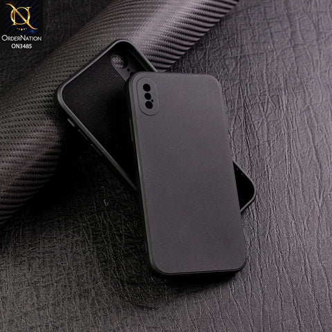 iPhone XS Max Cover - Black - ONation Bold Series - HQ Liquid Silicone Elegant Colors Camera Protection Soft Case ( Fast Delivery )