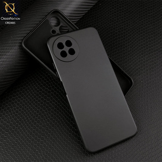 itel S23 Cover - Black - ONation Silica Gel Series - HQ Liquid Silicone Elegant Colors Camera Protection Soft Case