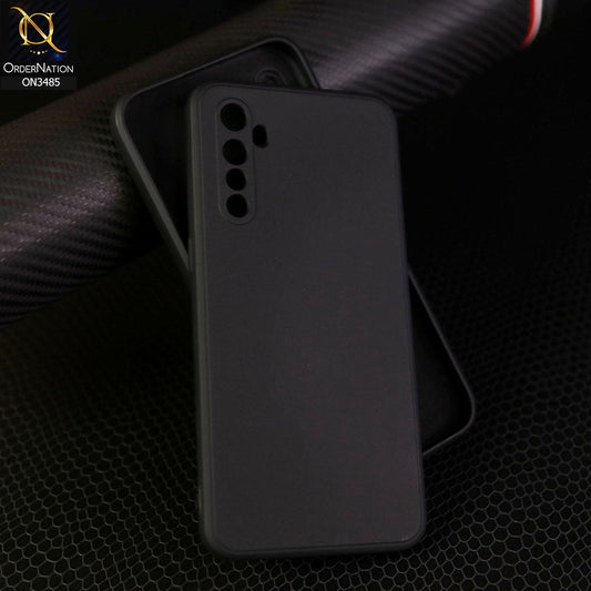 Realme XT Cover - Black - ONation Silica Gel Series - HQ Liquid Silicone Elegant Colors Camera Protection Soft Case