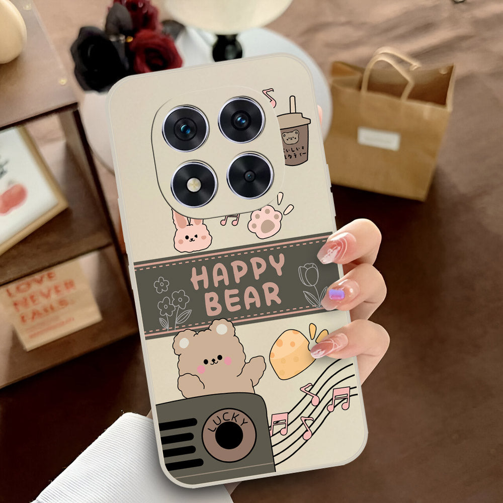 Xiaomi Redmi Note 14 Pro Plus 5G Cover - Off White - D1 - ONation Happy Cute Series - HQ Liquid Silicone Soft Case