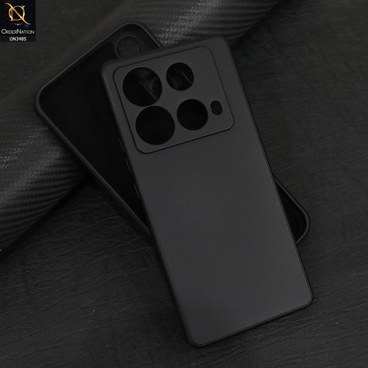 Infinix Note 40 Cover - Black - ONation Silica Gel Series - HQ Liquid Silicone Elegant Colors Camera Protection Soft Case