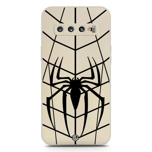 Samsung Galaxy S10 Cover - Off White - X-Spider Design Soft Phone Case - Silica Gel Case