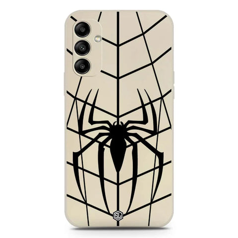 Samsung Galaxy A34 5G Cover - Off White - X-Spider Design Soft Phone Case - Silica Gel Case