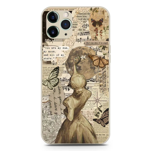 iPhone 11 Pro Max Cover - Offwhite- Chapters of You Series Soft Phone Case - Silica Gel Case