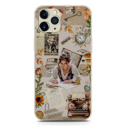 iPhone 11 Pro Max Cover - Offwhite- Chapters of You Series Soft Phone Case - Silica Gel Case