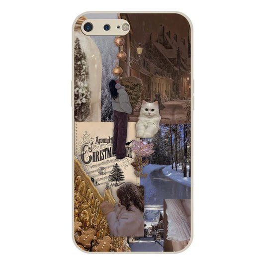 iPhone 8 Plus / 7 Plus Cover - Offwhite- Winter Bliss Series Soft Phone Case