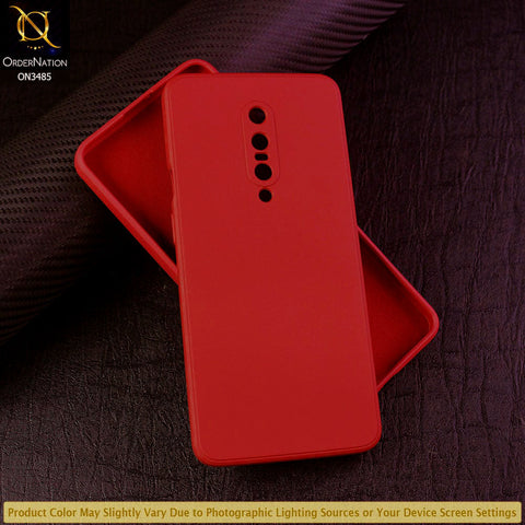 OnePlus 7 Pro Cover - Dark Red - ONation Silica Gel Series - HQ Liquid Silicone Elegant Colors Camera Protection Soft Case