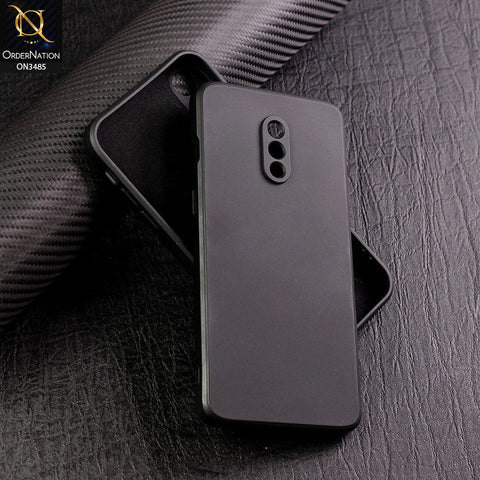 OnePlus 6T Cover - Black - ONation Silica Gel Series - HQ Liquid Silicone Elegant Colors Camera Protection Soft Case
