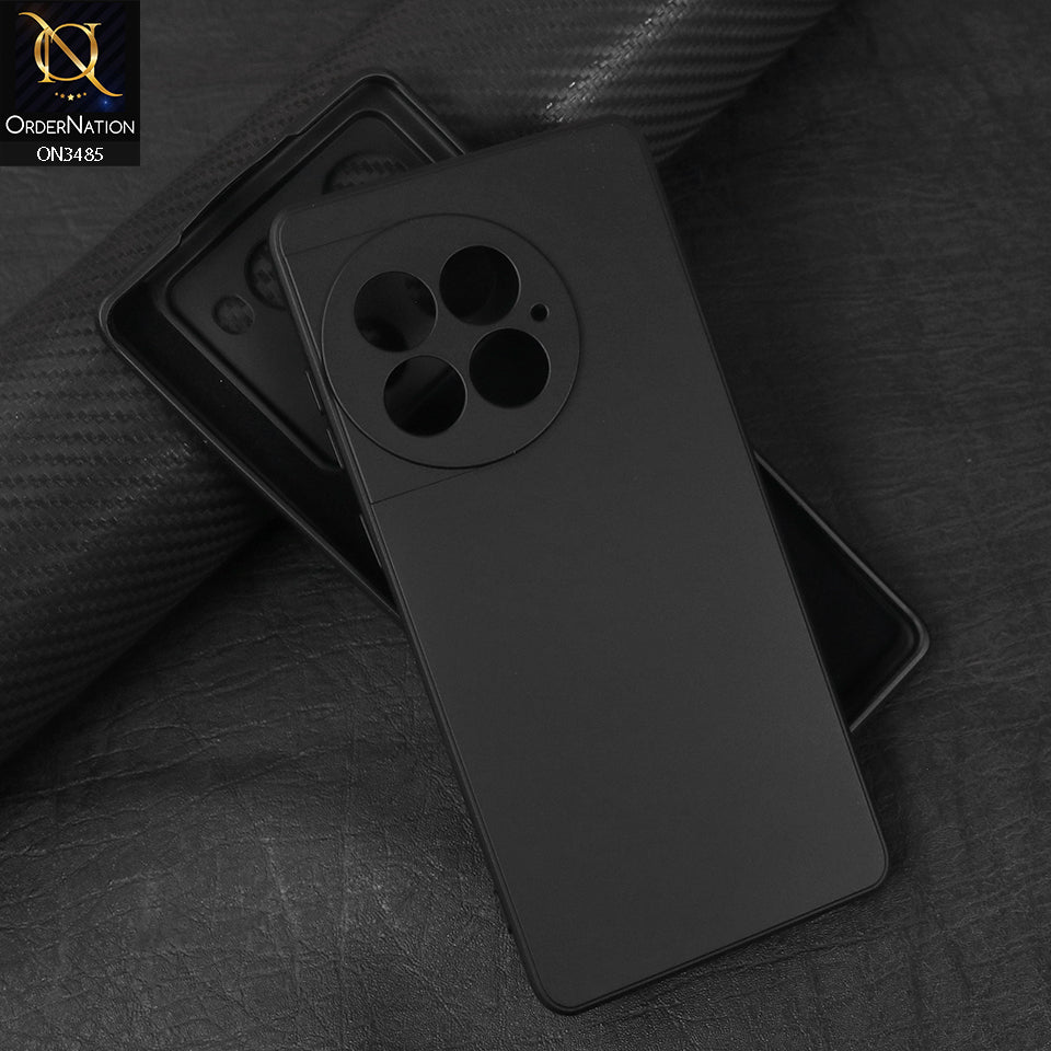 OnePlus Ace 2 Pro Cover - Black - ONation Silica Gel Series - HQ Liquid Silicone Elegant Colors Camera Protection Soft Case