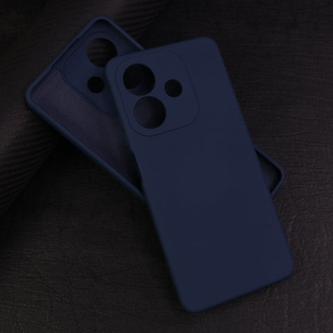 Oppo A3 5G Cover - Blue - ONation Silica Gel Series - HQ Liquid Silicone Elegant Colors Camera Protection Soft Case