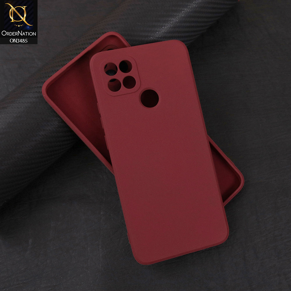 Oppo A35 Cover - Red - ONation Silica Gel Series - HQ Liquid Silicone Elegant Colors Camera Protection Soft Case