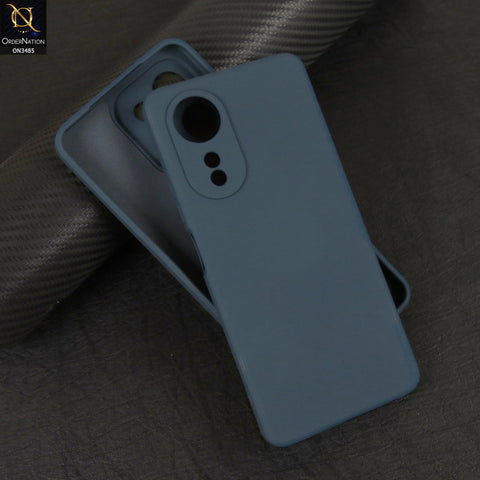 Oppo A58 4G Cover - Blue - ONation Silica Gel Series - HQ Liquid Silicone Elegant Colors Camera Protection Soft Case