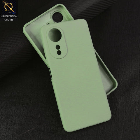 Oppo A58 4G Cover - Light Green - ONation Silica Gel Series - HQ Liquid Silicone Elegant Colors Camera Protection Soft Case