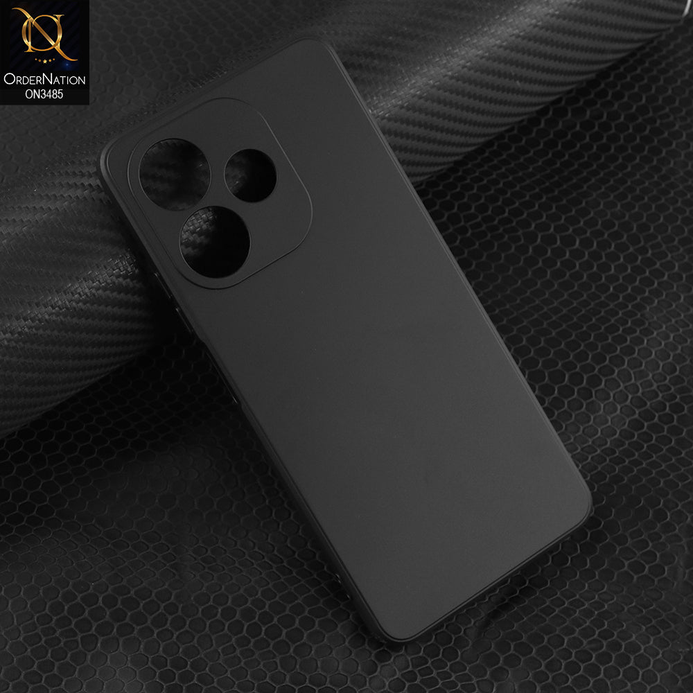 Oppo A5 Pro 5G Cover - Black - ONation Silica Gel Series - HQ Liquid Silicone Elegant Colors Camera Protection Soft Case
