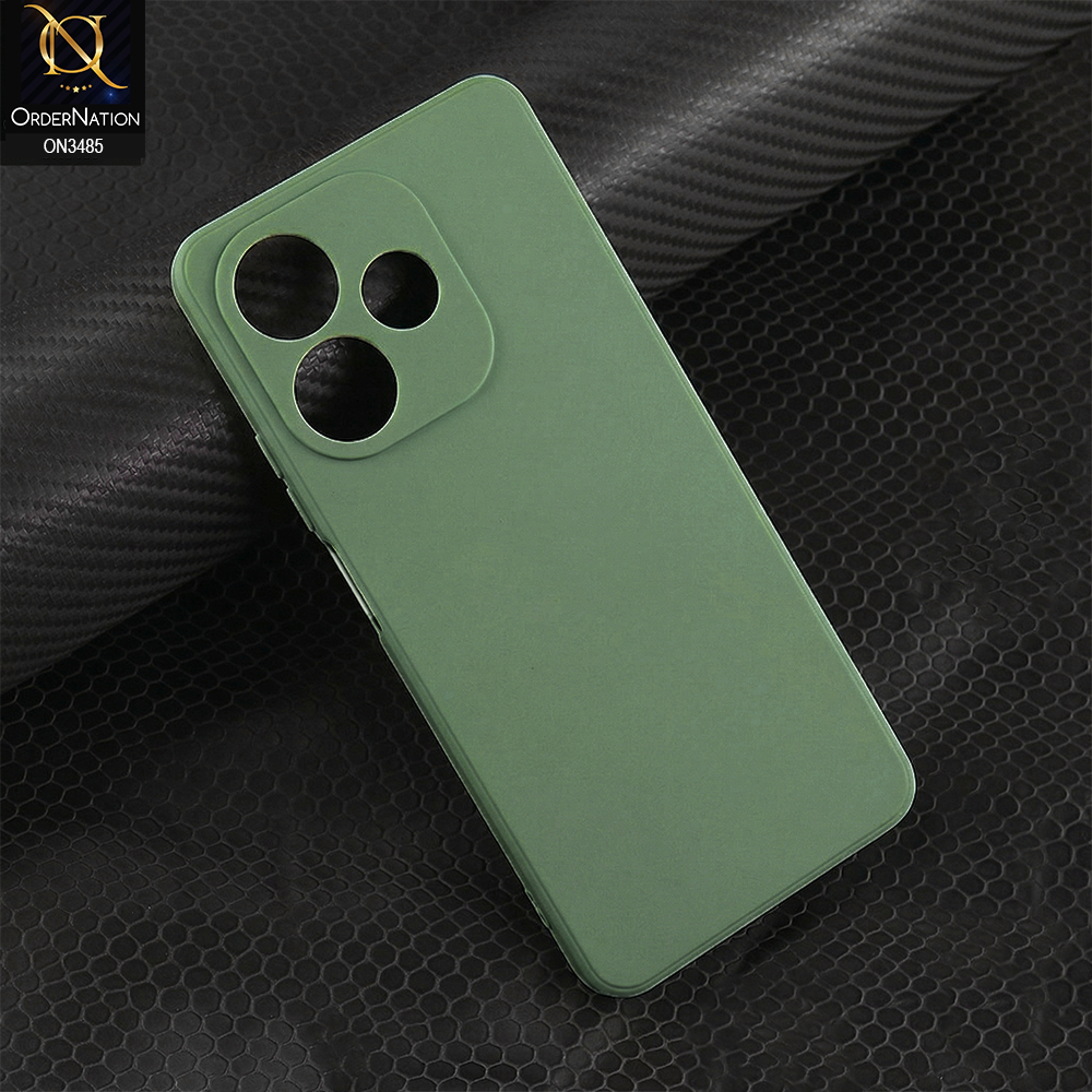 Oppo A5 Pro 5G Cover - Light Green  - ONation Silica Gel Series - HQ Liquid Silicone Elegant Colors Camera Protection Soft Case