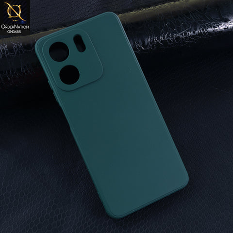 Oppo A5x 4G Cover - Green - ONation Silica Gel Series - HQ Liquid Silicone Elegant Colors Camera Protection Soft Case