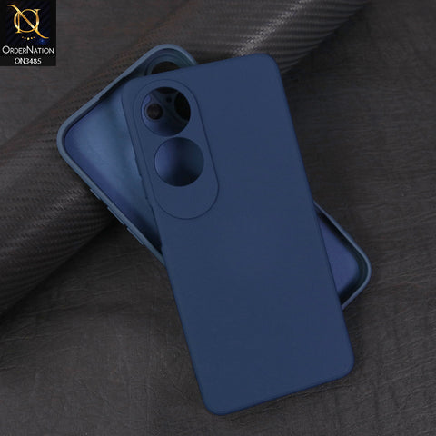 Oppo A60 Cover - Blue - ONation Silica Gel Series - HQ Liquid Silicone Elegant Colors Camera Protection Soft Case