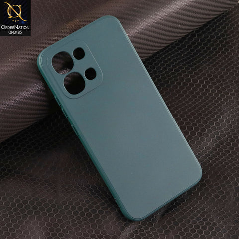 Oppo A6 Pro 5G Cover - Dark Green - ONation Silica Gel Series - HQ Liquid Silicone Elegant Colors Camera Protection Soft Case