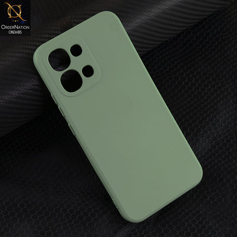Oppo A6 Pro 5G Cover - Light Green  - ONation Silica Gel Series - HQ Liquid Silicone Elegant Colors Camera Protection Soft Case