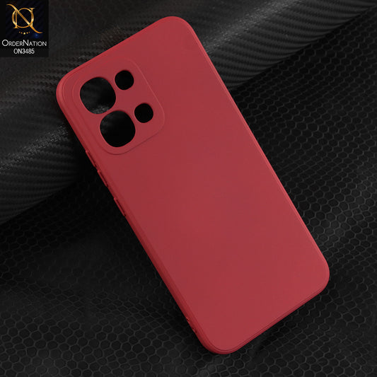 Oppo A6 Pro 4G Cover - Red - ONation Silica Gel Series - HQ Liquid Silicone Elegant Colors Camera Protection Soft Case