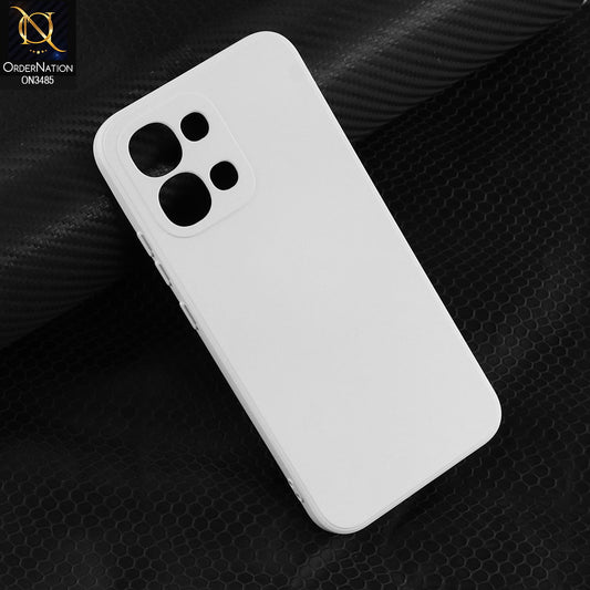 Oppo A6 Pro 4G Cover - White - ONation Silica Gel Series - HQ Liquid Silicone Elegant Colors Camera Protection Soft Case