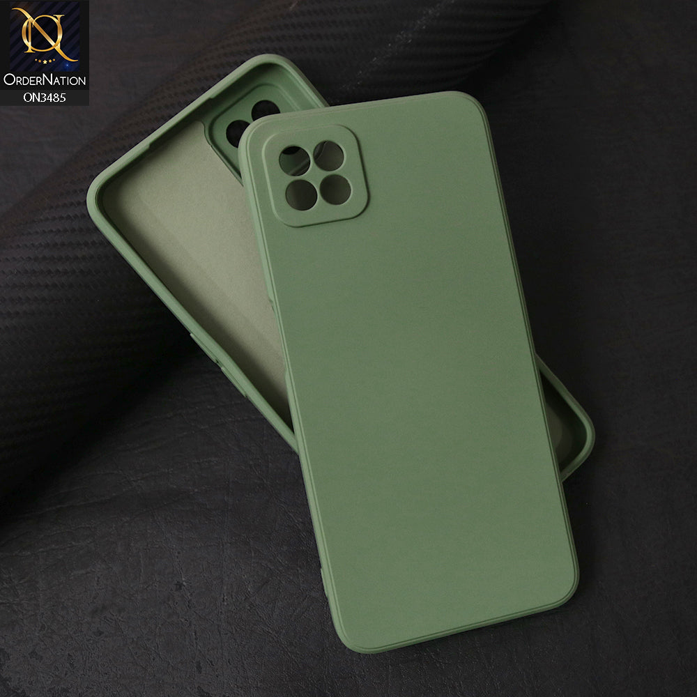 Oppo A72 5G Cover - Light Green - ONation Silica Gel Series - HQ Liquid Silicone Elegant Colors Camera Protection Soft Case