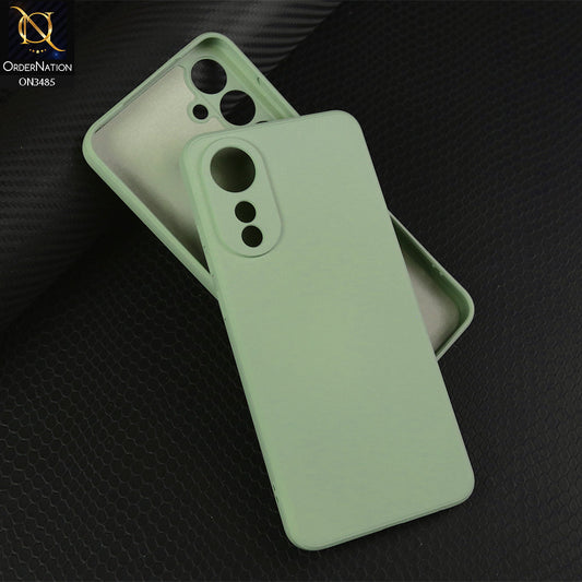 Oppo A78 4G Cover - Light Green - ONation Silica Gel Series - HQ Liquid Silicone Elegant Colors Camera Protection Soft Case