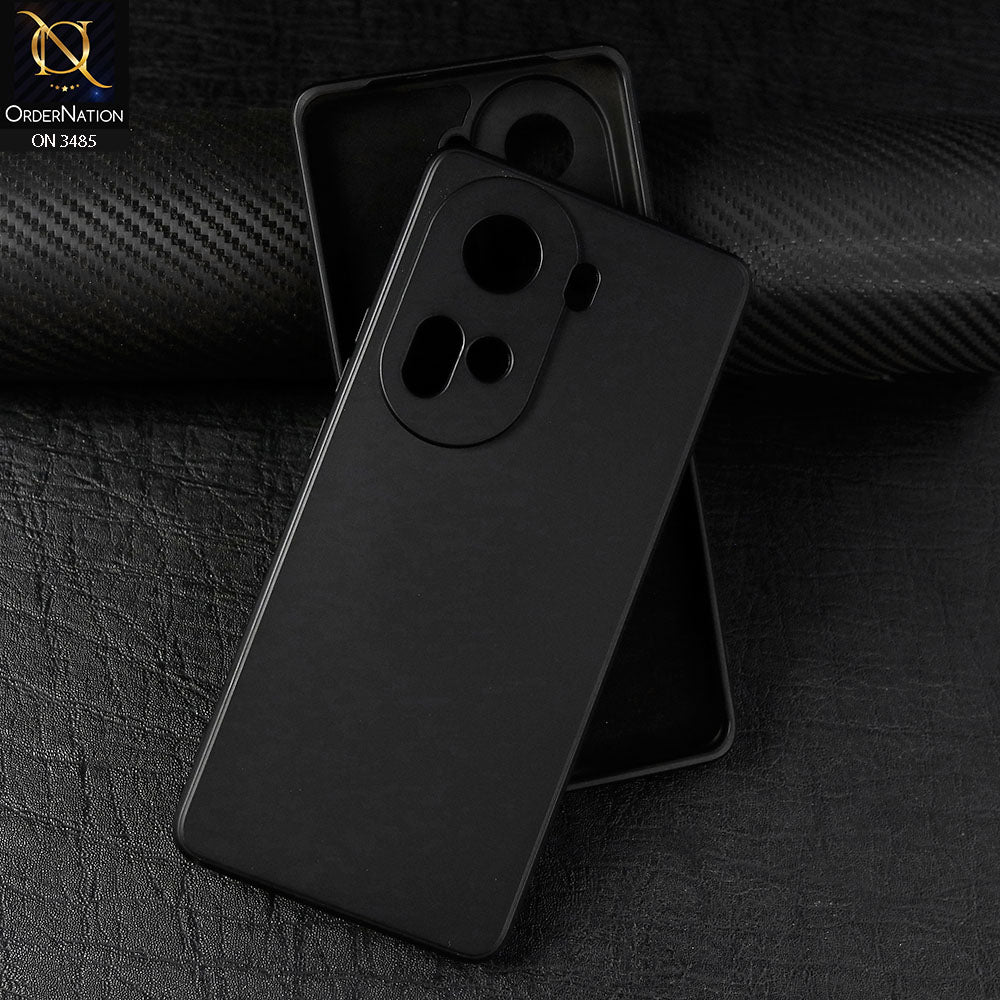 Oppo Reno 11 Cover - Black - ONation Silica Gel Series - HQ Liquid Silicone Elegant Colors Camera Protection Soft Case