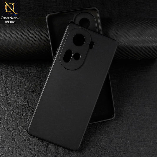 Oppo Reno 11 5G Cover - Black - ONation Silica Gel Series - HQ Liquid Silicone Elegant Colors Camera Protection Soft Case