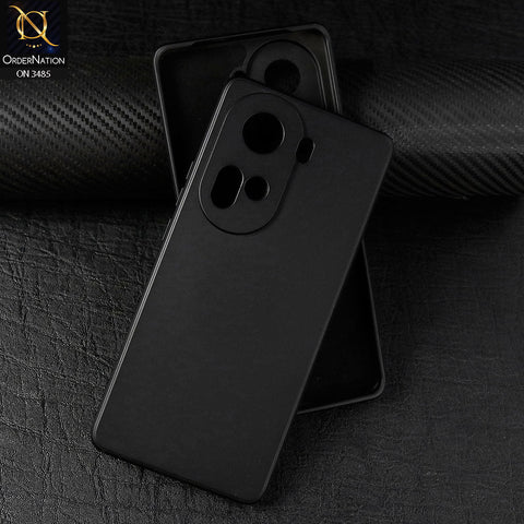 Oppo Reno 11 5G Cover - Black - ONation Silica Gel Series - HQ Liquid Silicone Elegant Colors Camera Protection Soft Case