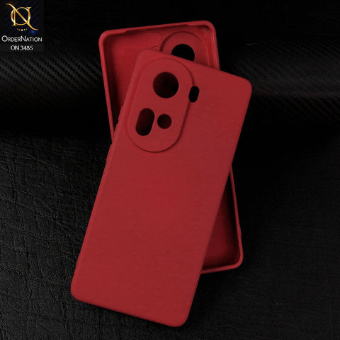 Oppo Reno 11 5G Cover - Red - ONation Silica Gel Series - HQ Liquid Silicone Elegant Colors Camera Protection Soft Case