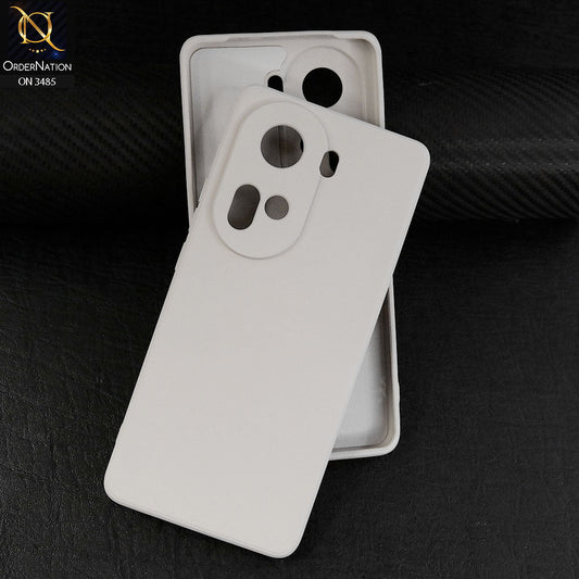 Oppo Reno 11 5G Cover - Off White - ONation Silica Gel Series - HQ Liquid Silicone Elegant Colors Camera Protection Soft Case