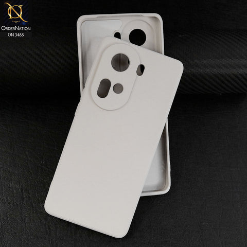 Oppo Reno 11 5G Cover - Off White - ONation Silica Gel Series - HQ Liquid Silicone Elegant Colors Camera Protection Soft Case
