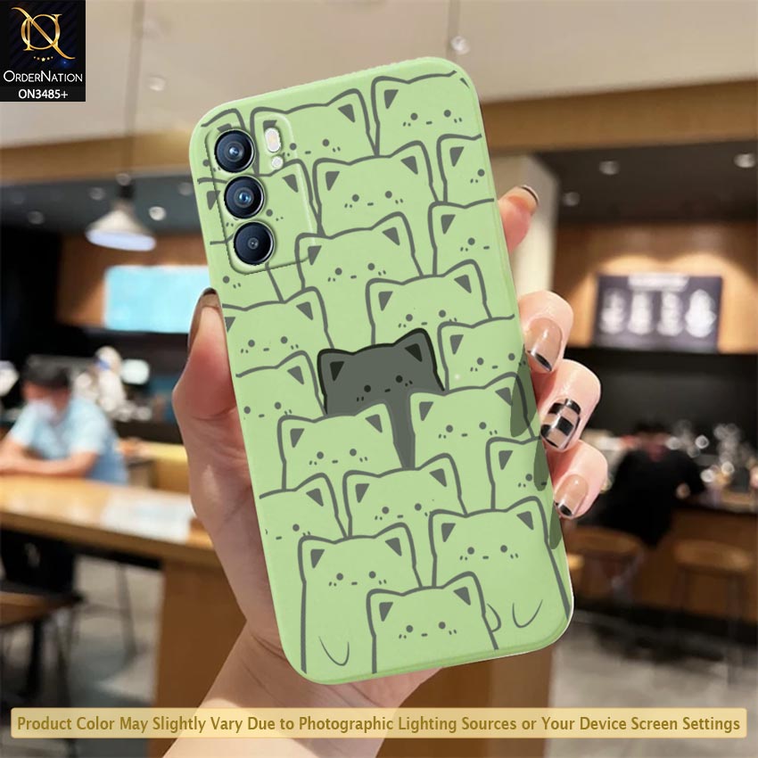 Oppo Reno 6 5G Cover - ONation Be Different Series - HQ Liquid Silicone Elegant Colors Camera Protection Soft Case