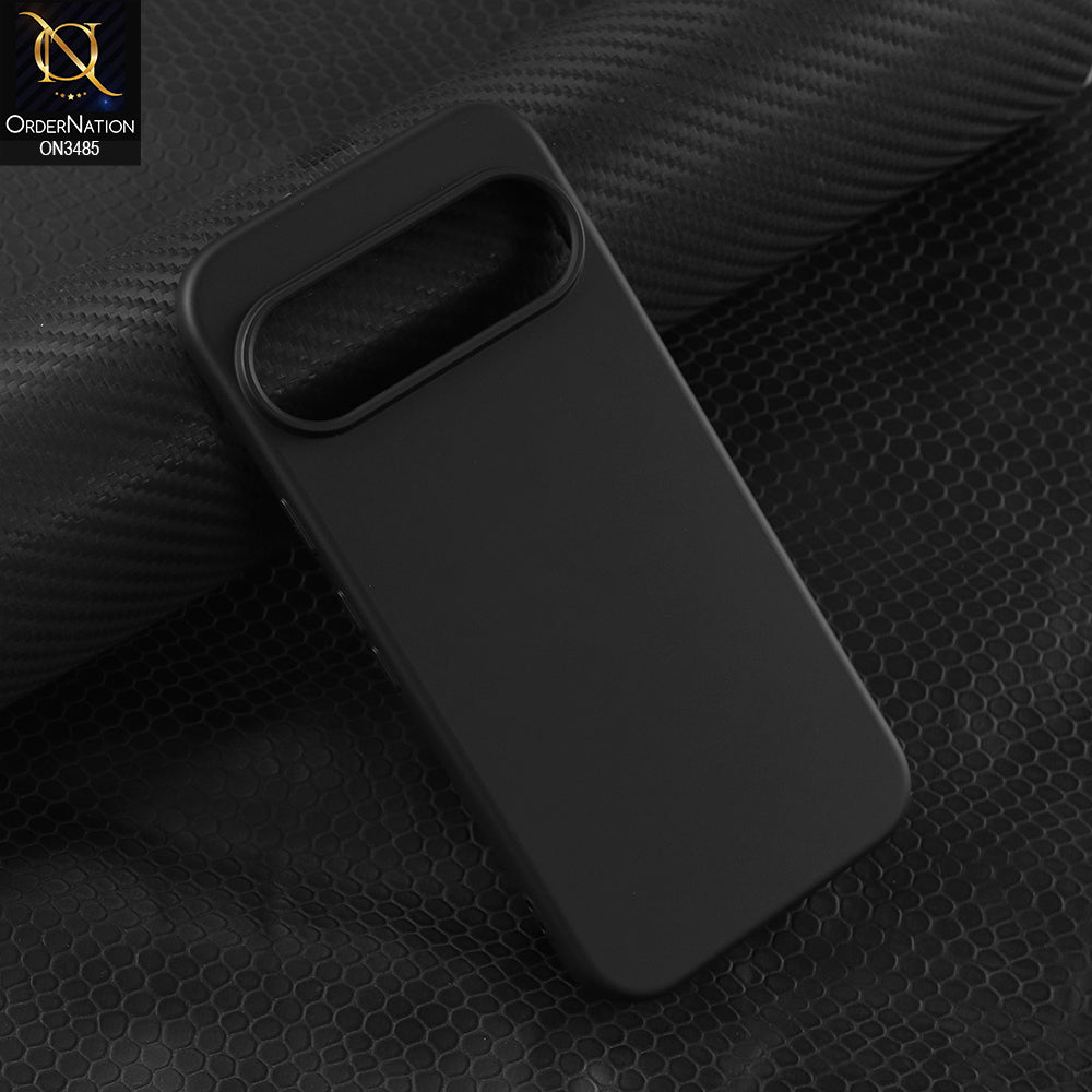 Google Pixel 9 Pro Cover - Black - ONation Silica Gel Series - HQ Liquid Silicone Elegant Colors Camera Protection Soft Case