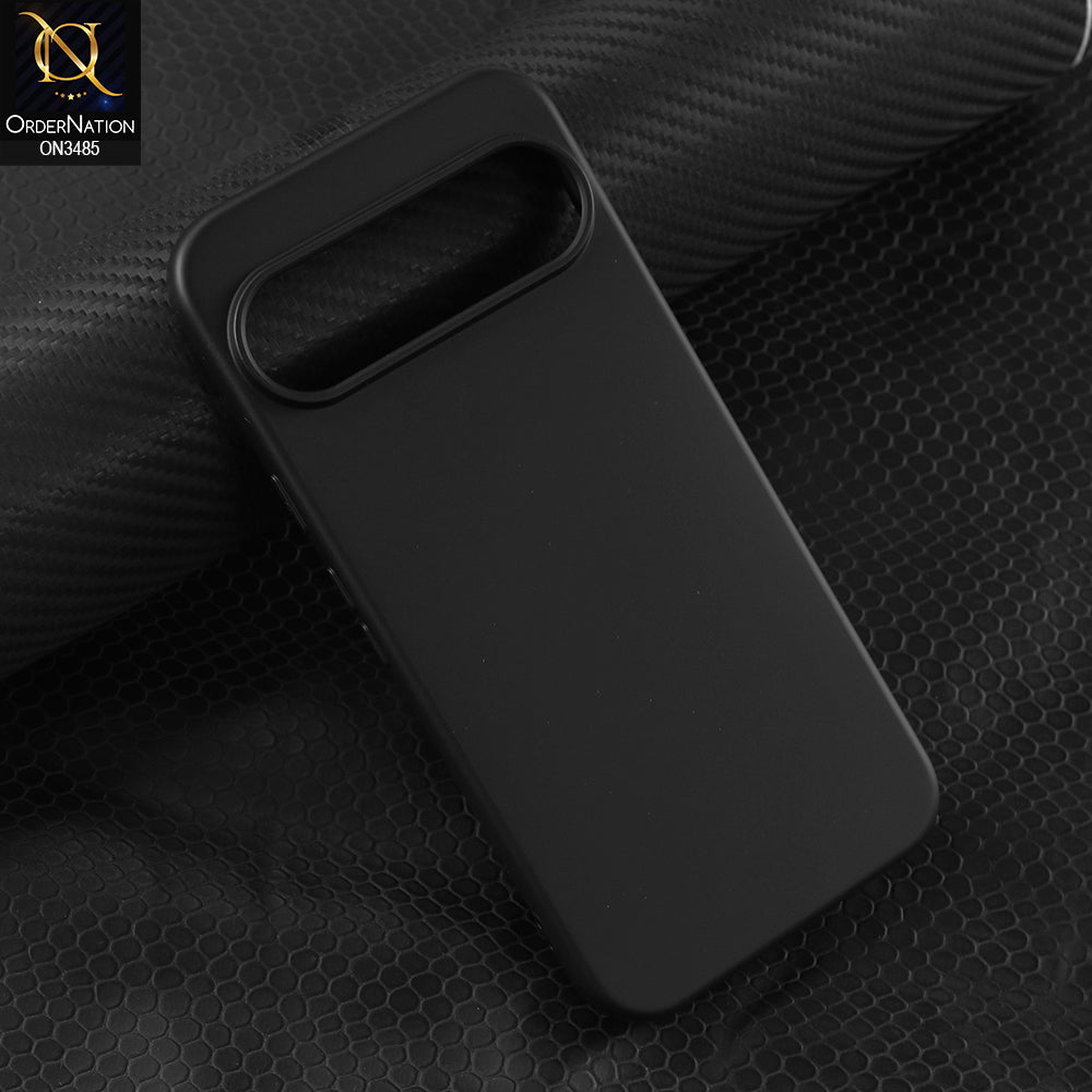 Google Pixel 9 Pro XL Cover - Black - ONation Silica Gel Series - HQ Liquid Silicone Elegant Colors Camera Protection Soft Case