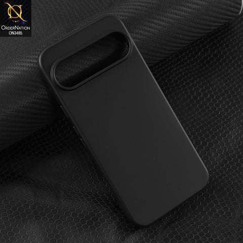 Google Pixel 9 Pro XL Cover - Black - ONation Silica Gel Series - HQ Liquid Silicone Elegant Colors Camera Protection Soft Case