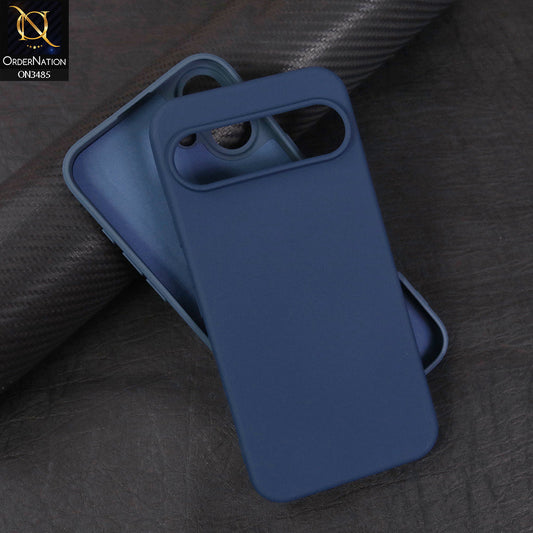 Google Pixel 9 Pro XL Cover - Blue - ONation Silica Gel Series - HQ Liquid Silicone Elegant Colors Camera Protection Soft Case