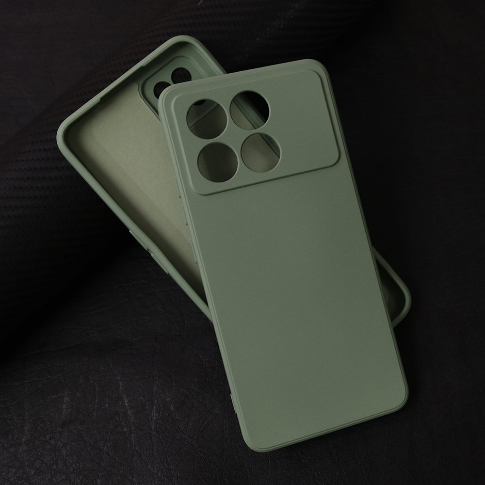 Xiaomi Redmi K70E Cover - Light Green - ONation Silica Gel Series - HQ Liquid Silicone Elegant Colors Camera Protection Soft Case