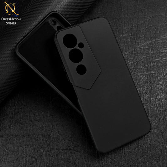 Tecno Pova 4 Pro Cover - Black - ONation Silica Gel Series - HQ Liquid Silicone Elegant Colors Camera Protection Soft Case