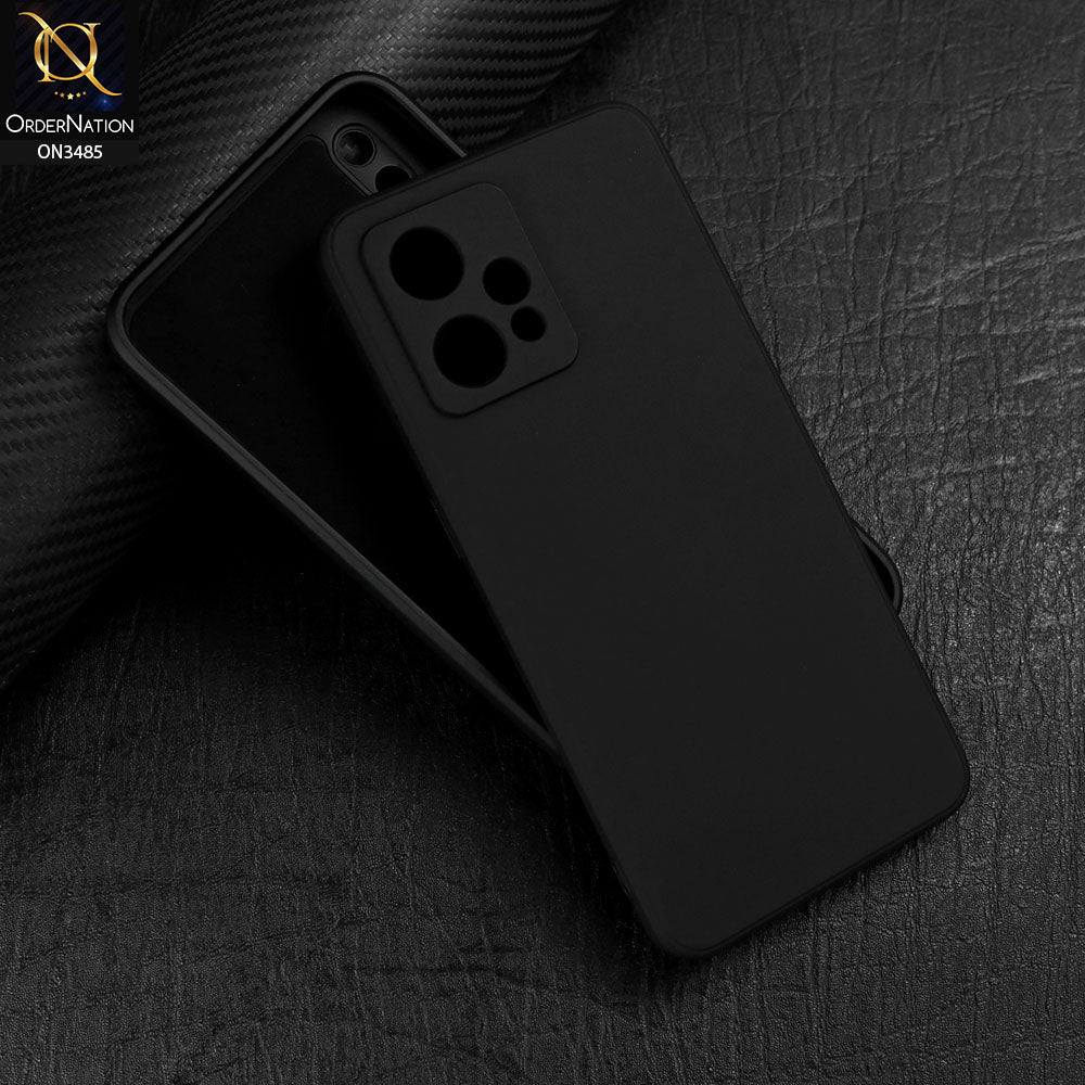 Realme 9 Pro Plus Cover - Black - ONation Silica Gel Series - HQ Liquid Silicone Elegant Colors Camera Protection Soft Case