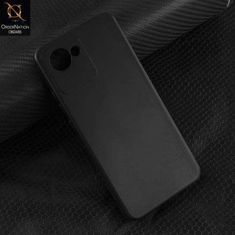 Realme C30 Cover - Black - ONation Silica Gel Series - HQ Liquid Silicone Elegant Colors Camera Protection Soft Case
