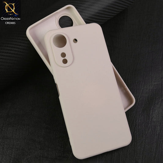 Xiaomi Poco C65 Cover - Off White - ONation Silica Gel Series - HQ Liquid Silicone Elegant Colors Camera Protection Soft Case