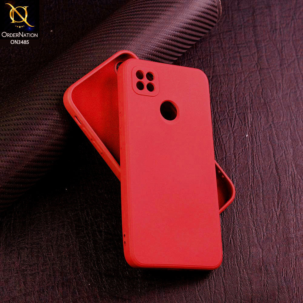 Xiaomi Redmi 10A Cover - Dark Red - ONation Silica Gel Series - HQ Liquid Silicone Elegant Colors Camera Protection Soft Case