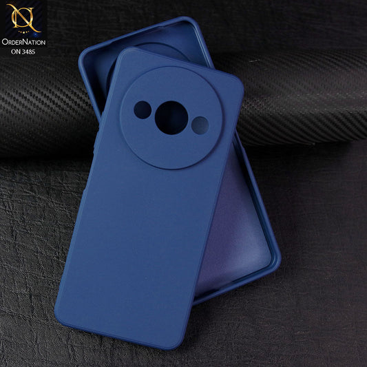 Xiaomi Redmi A3 Cover - Blue - ONation Silica Gel Series - HQ Liquid Silicone Elegant Colors Camera Protection Soft Case