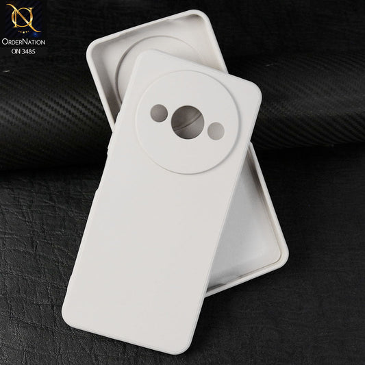 Xiaomi Redmi A3 Cover - White - ONation Silica Gel Series - HQ Liquid Silicone Elegant Colors Camera Protection Soft Case
