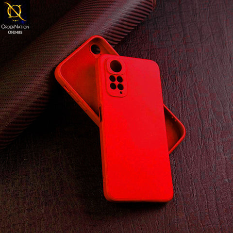 Xiaomi Redmi Note 11 Cover - Dark Red - ONation Silica Gel Series - HQ Liquid Silicone Elegant Colors Camera Protection Soft Case