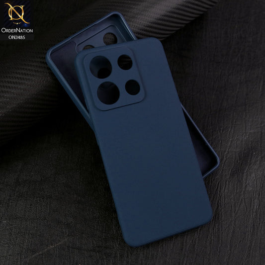 Xiaomi Redmi Note 13 Cover - Blue - ONation Silica Gel Series - HQ Liquid Silicone Elegant Colors Camera Protection Soft Case