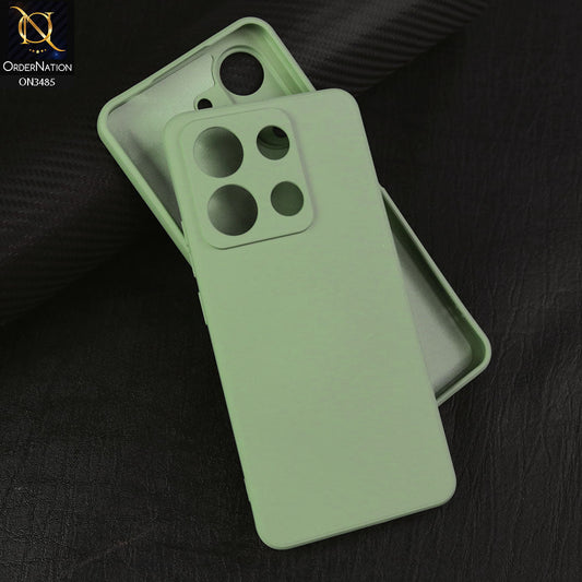 Xiaomi Redmi Note 13 Cover - Light Green - ONation Silica Gel Series - HQ Liquid Silicone Elegant Colors Camera Protection Soft Case